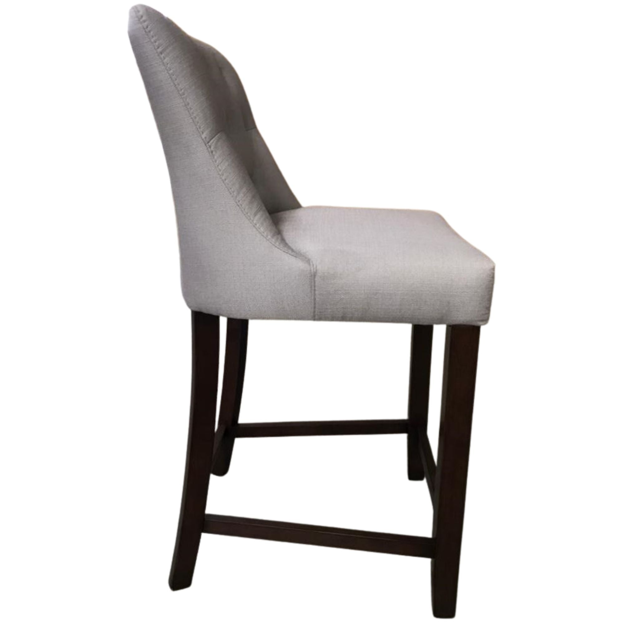 Florence  High Fabric Dining Chair Bar Stool French Provincial Solid Timber - SILBERSHELL