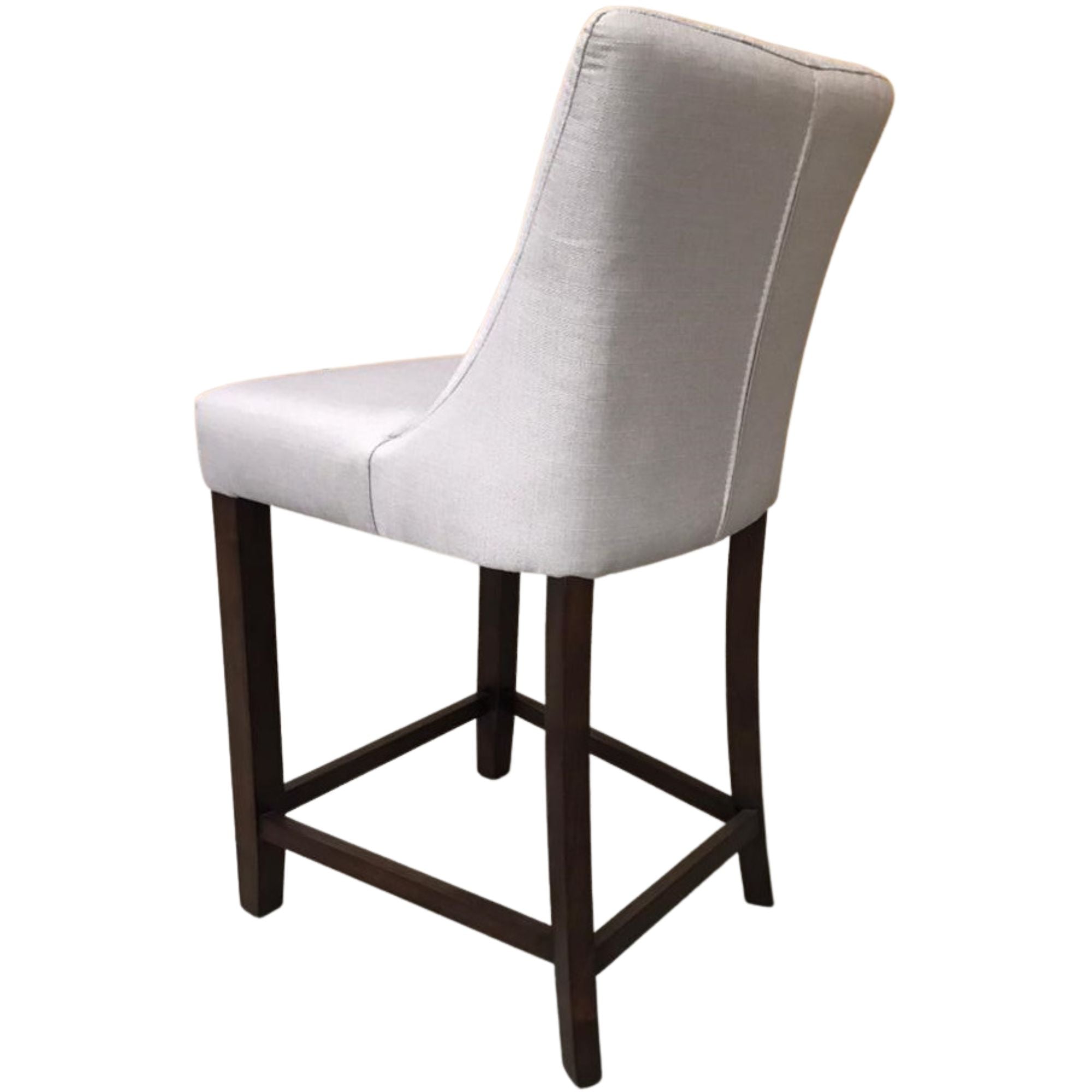 Florence  High Fabric Dining Chair Bar Stool French Provincial Solid Timber - SILBERSHELL