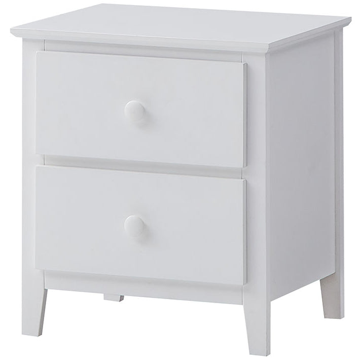 Wisteria Bedside 2pc Bedroom Set Drawers Nightstand  Storage Cabinet - White - SILBERSHELL