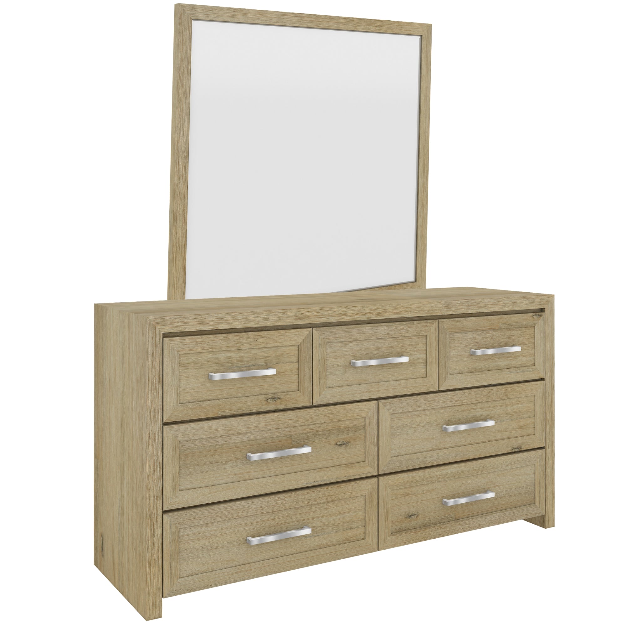Gracelyn Set of 2 Bedside 3 Drawers Dresser Mirror Bedroom Cabinet - Smoke - SILBERSHELL