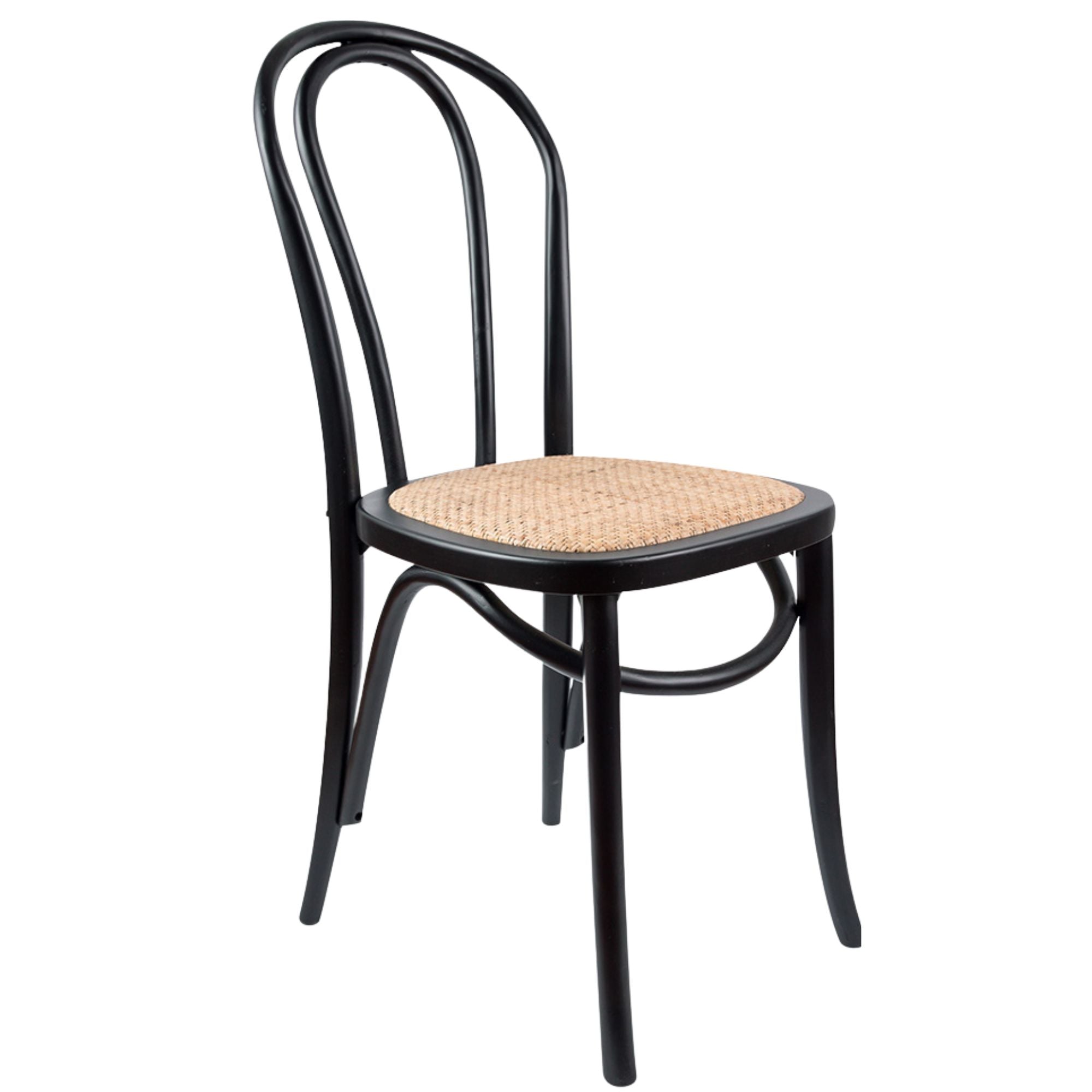 Lantana 7pc 210cm Dining Table 6 Black Arched Back Chair Set Live Edge Acacia - SILBERSHELL
