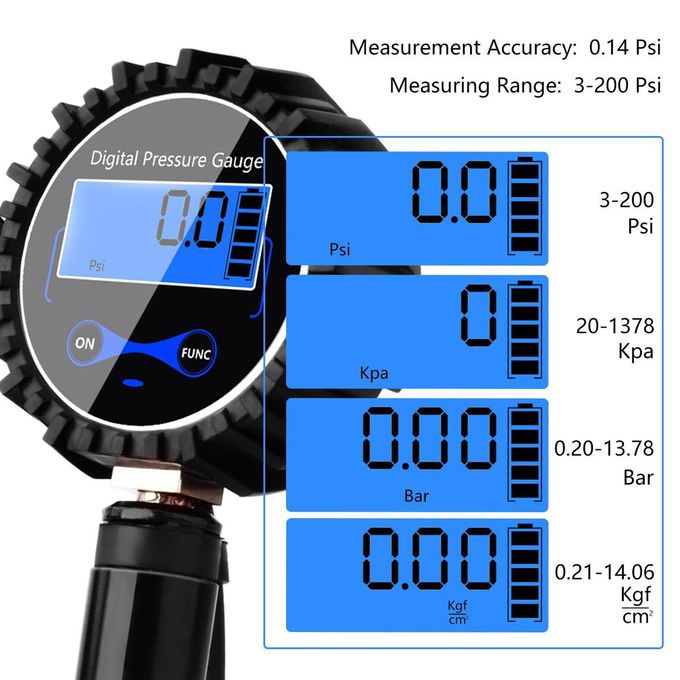 Digital Tyre Pressure Gauge - SILBERSHELL