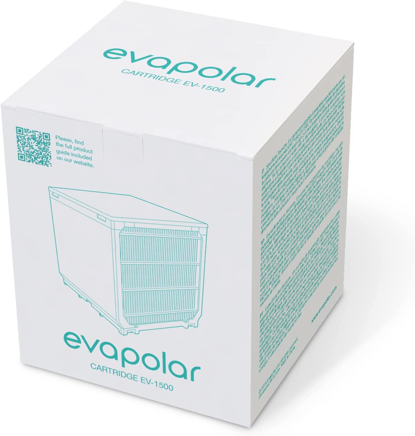 Evapolar Replacement Cartridge for evaLIGHT Plus Personal Evaporative Cooler and Humidifier/Portable Air Conditioner EV-1500, Black - SILBERSHELL