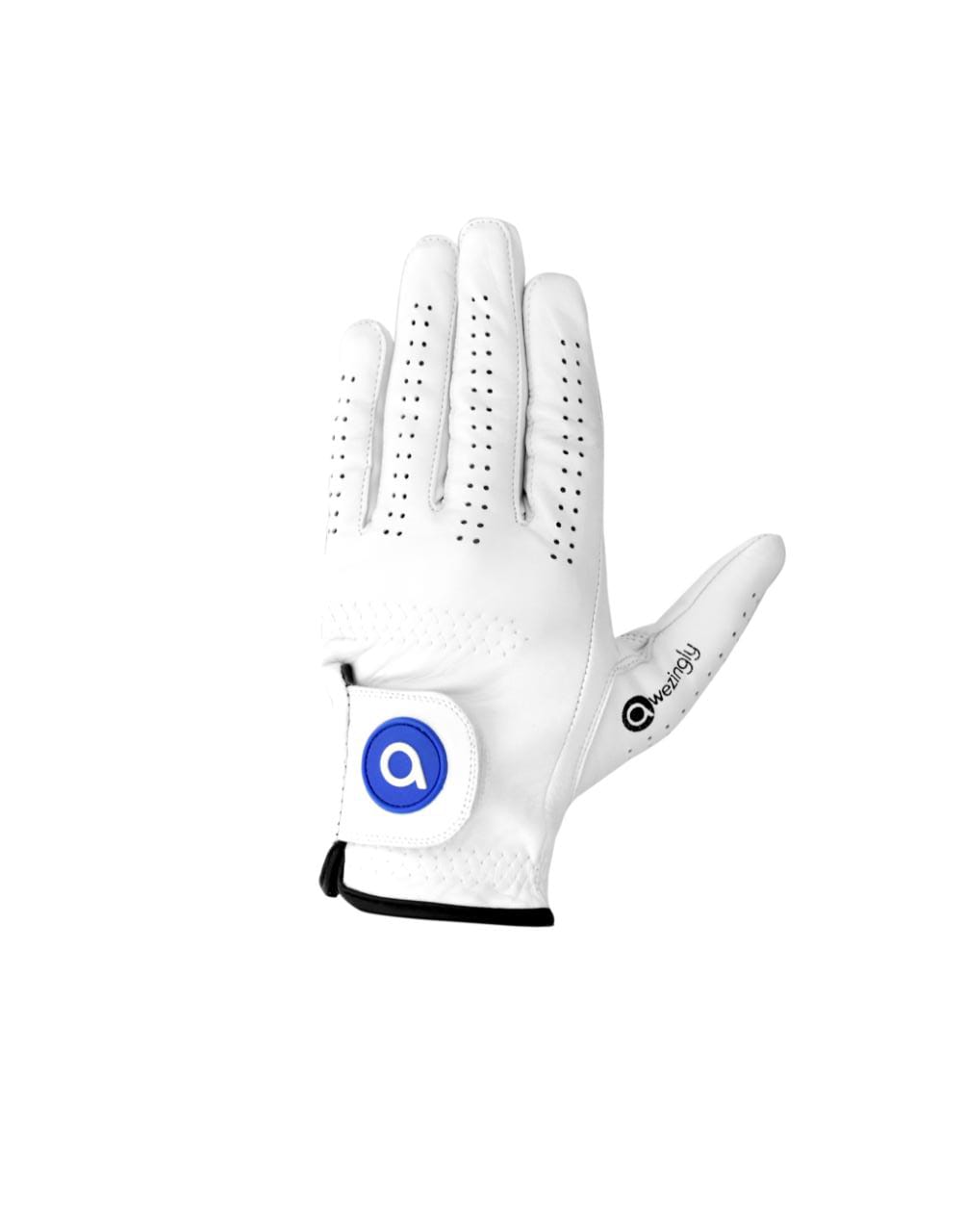 Awezingly Premium Quality Cabretta Leather Golf Glove for Men - White (L) - SILBERSHELL