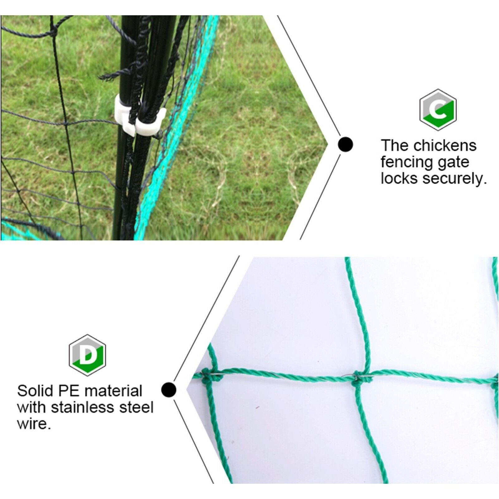 POULTRY NETTING Quality Net Chicken Electric Fence 60m X 115cm - SILBERSHELL