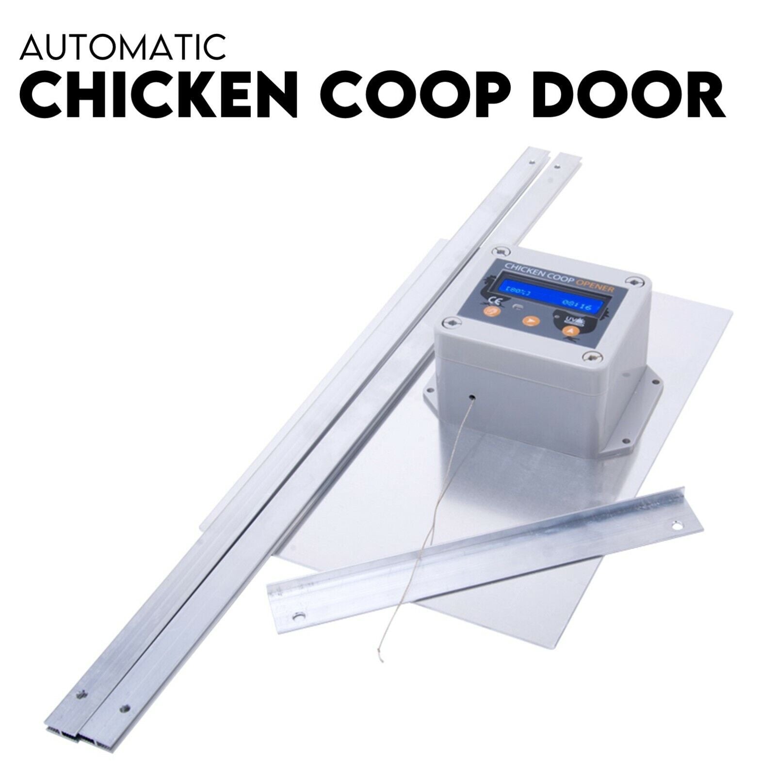 Chicken Coop Door with Digital LCD Screen to manage Timer and Sensor - SILBERSHELL