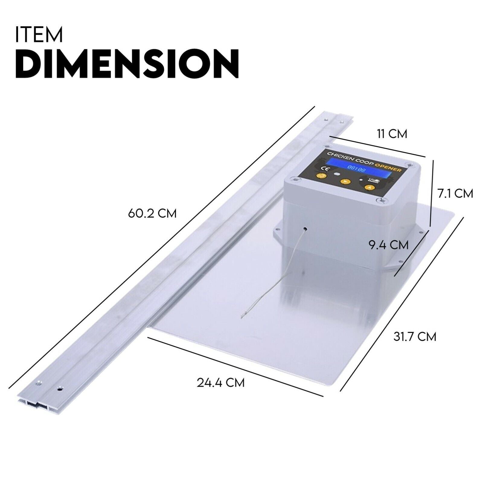 Chicken Coop Door with Digital LCD Screen to manage Timer and Sensor - SILBERSHELL