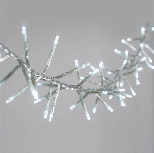 1 Set of 20 LED Plain Artic White Bulb Battery Powered String Lights Christmas Gift Home Wedding Party Bedroom Decoration Table Centrepiece - SILBERSHELL