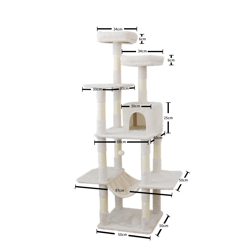 CATIO Tranquility Condo Scratching Post 50x50x174cm - SILBERSHELL