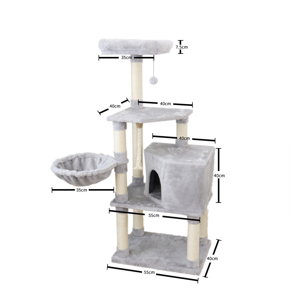 CATIO Cat Scratching Tree Supreme Condo 136cm - SILBERSHELL