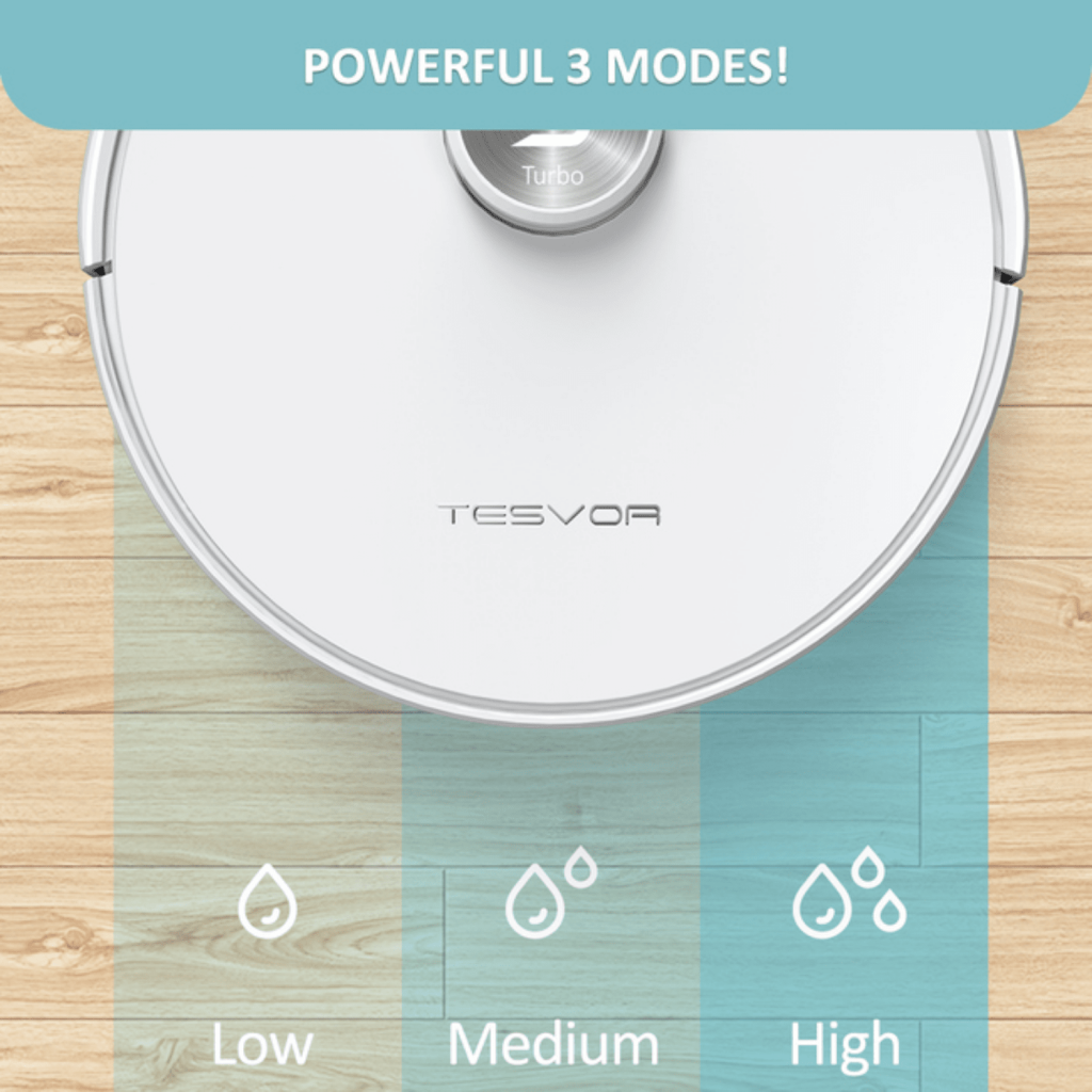 Tesvor S6 Turbo Robot Vacuum Cleaner Mop With Laser Navigation 4000Pa - SILBERSHELL