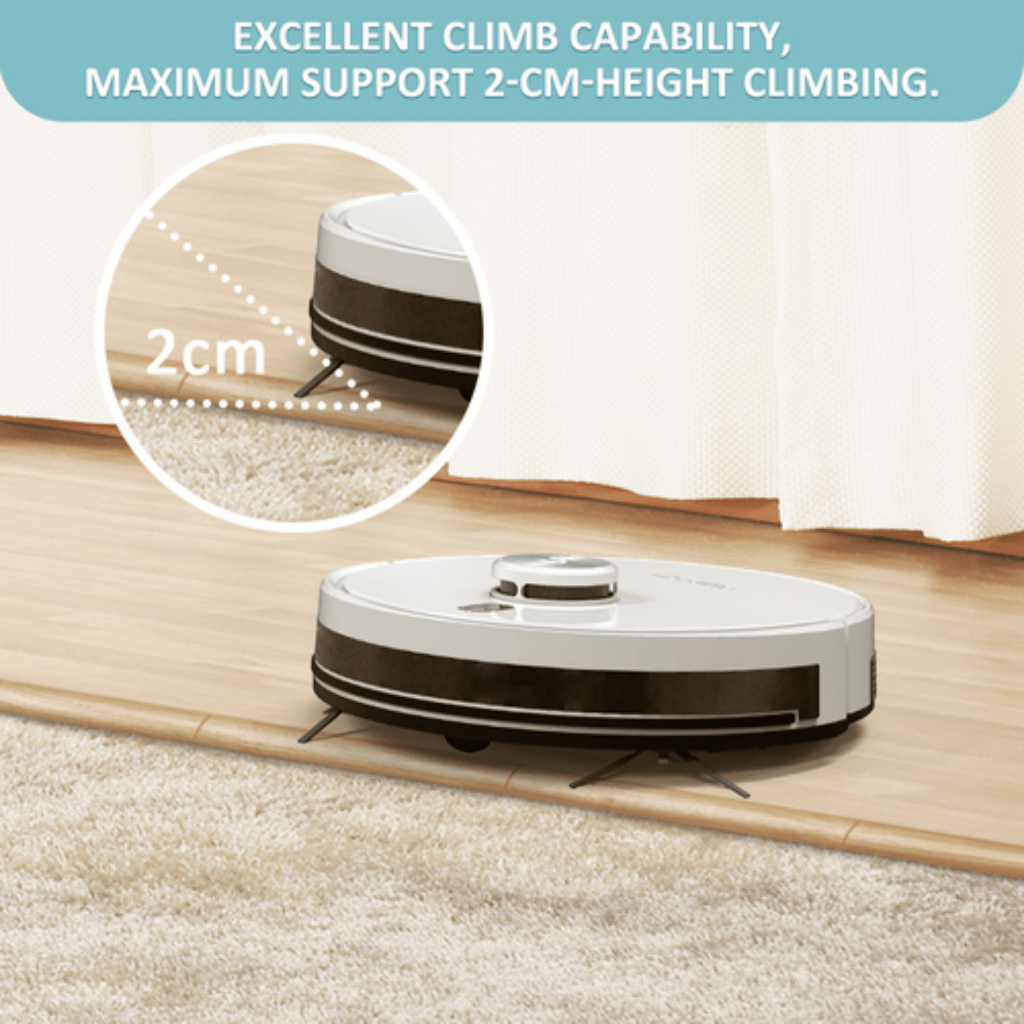 Tesvor S6 Turbo Robot Vacuum Cleaner Mop With Laser Navigation 4000Pa - SILBERSHELL