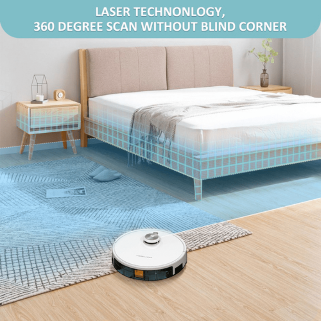 Tesvor S6 Turbo Robot Vacuum Cleaner Mop With Laser Navigation 4000Pa - SILBERSHELL