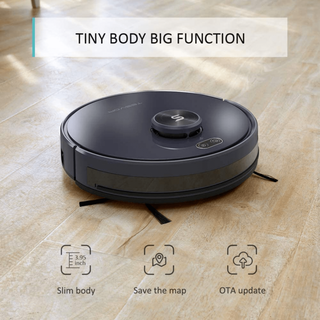 Tesvor S6+ Robot Vacuum Cleaner Mop 2700Pa With Laser Navigation - SILBERSHELL