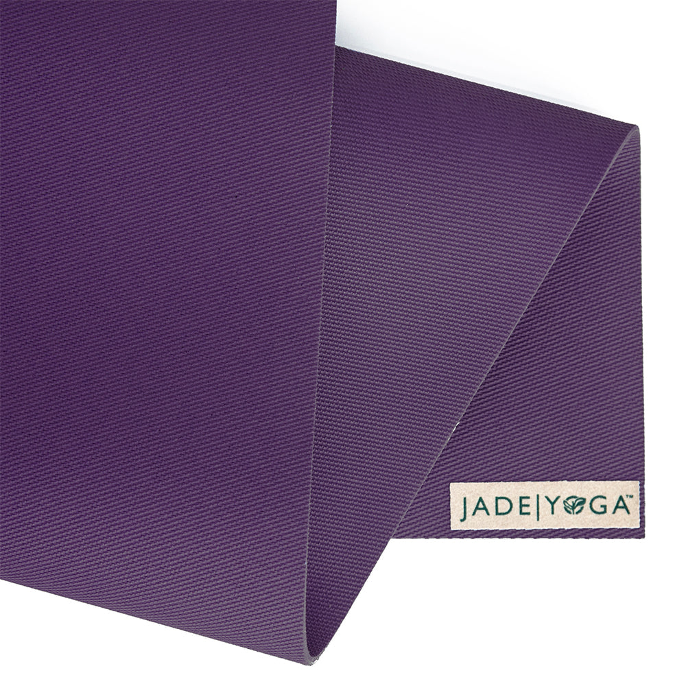 Jade Yoga Harmony Mat - Purple & Iron Flask Wide Mouth Bottle with Spout Lid, Fire, 32oz/950ml Bundle - SILBERSHELL