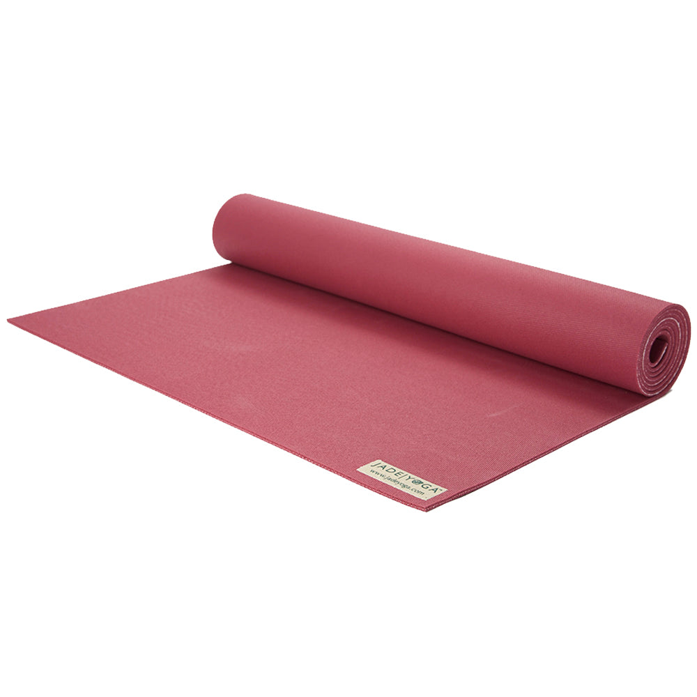Jade Yoga Harmony Mat - Raspberry & Iron Flask Wide Mouth Bottle with Spout Lid, Fire, 32oz/950ml Bundle - SILBERSHELL