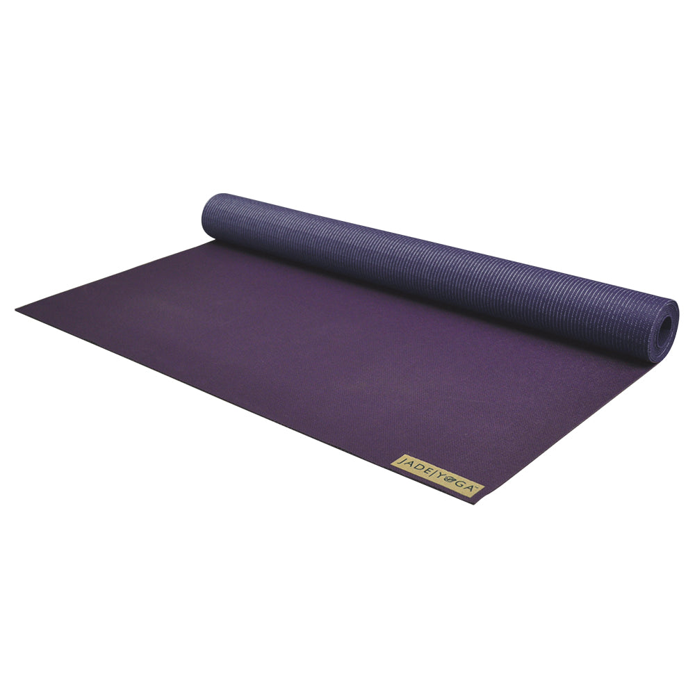 Jade Yoga Voyager Mat - Purple & Iron Flask Wide Mouth Bottle with Spout Lid, Fire, 32oz/950ml Bundle - SILBERSHELL