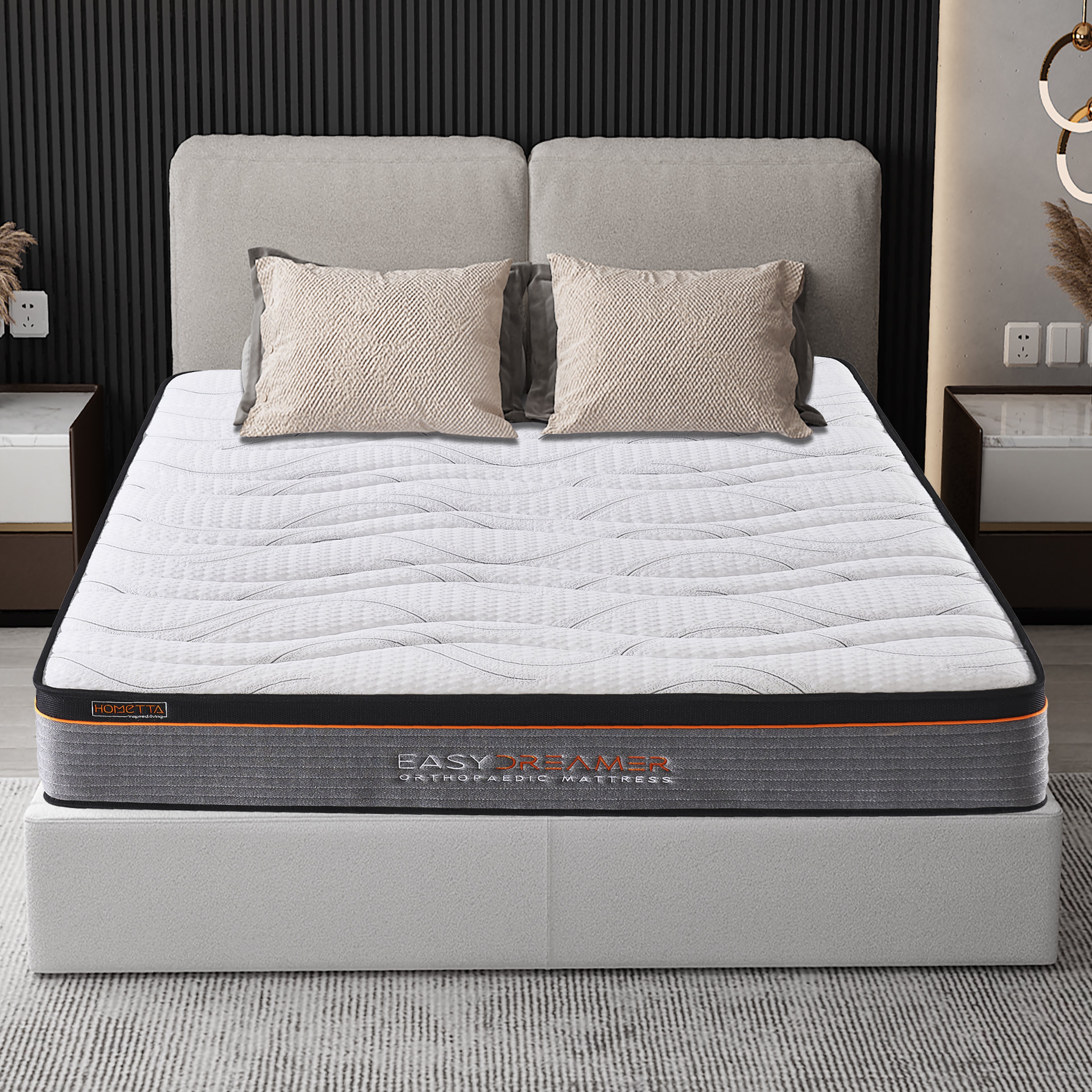 EasyDreamer Orthopaedic Euro Top Pocket Spring King Single Mattress - SILBERSHELL