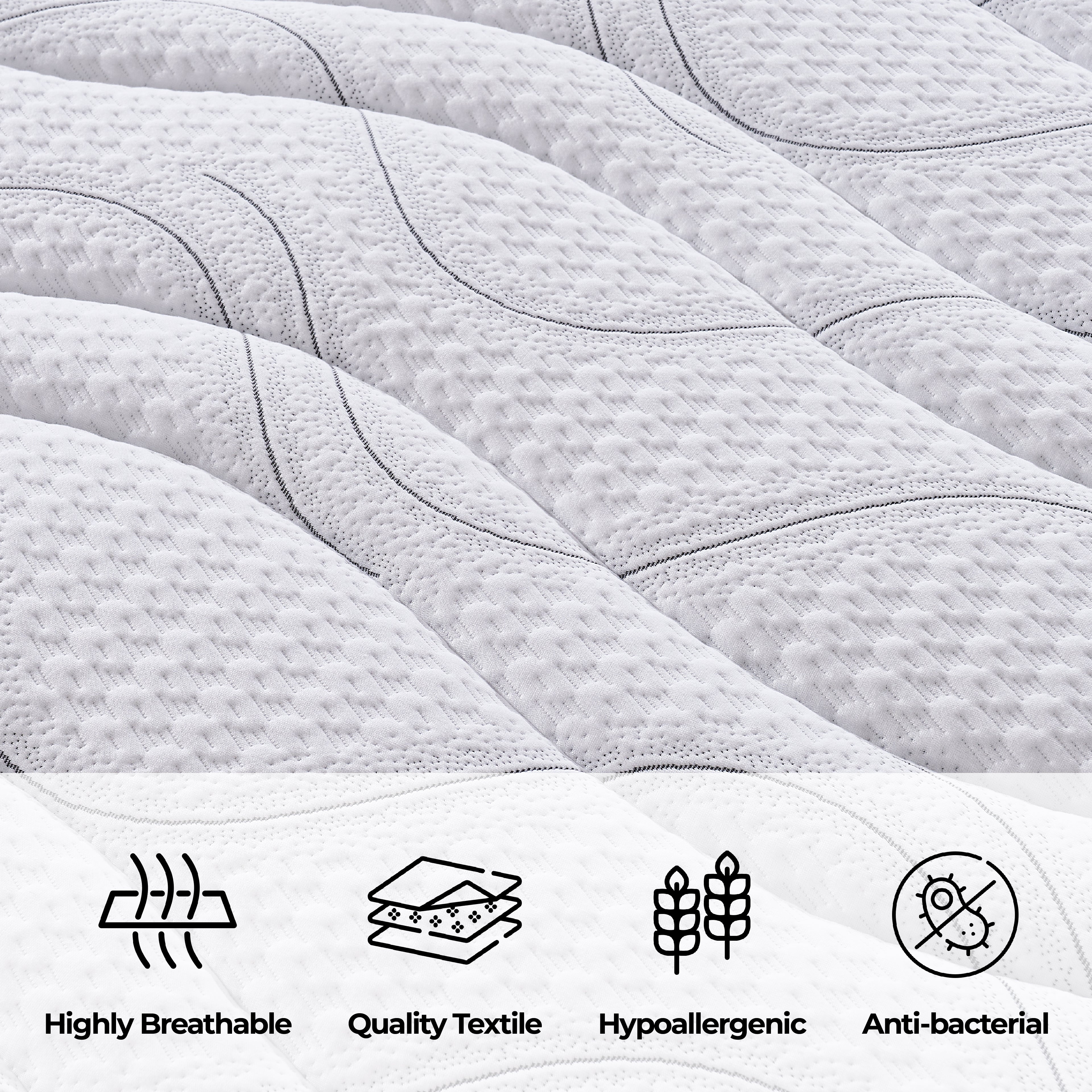 EasyDreamer Orthopaedic Euro Top Pocket Spring King Single Mattress - SILBERSHELL