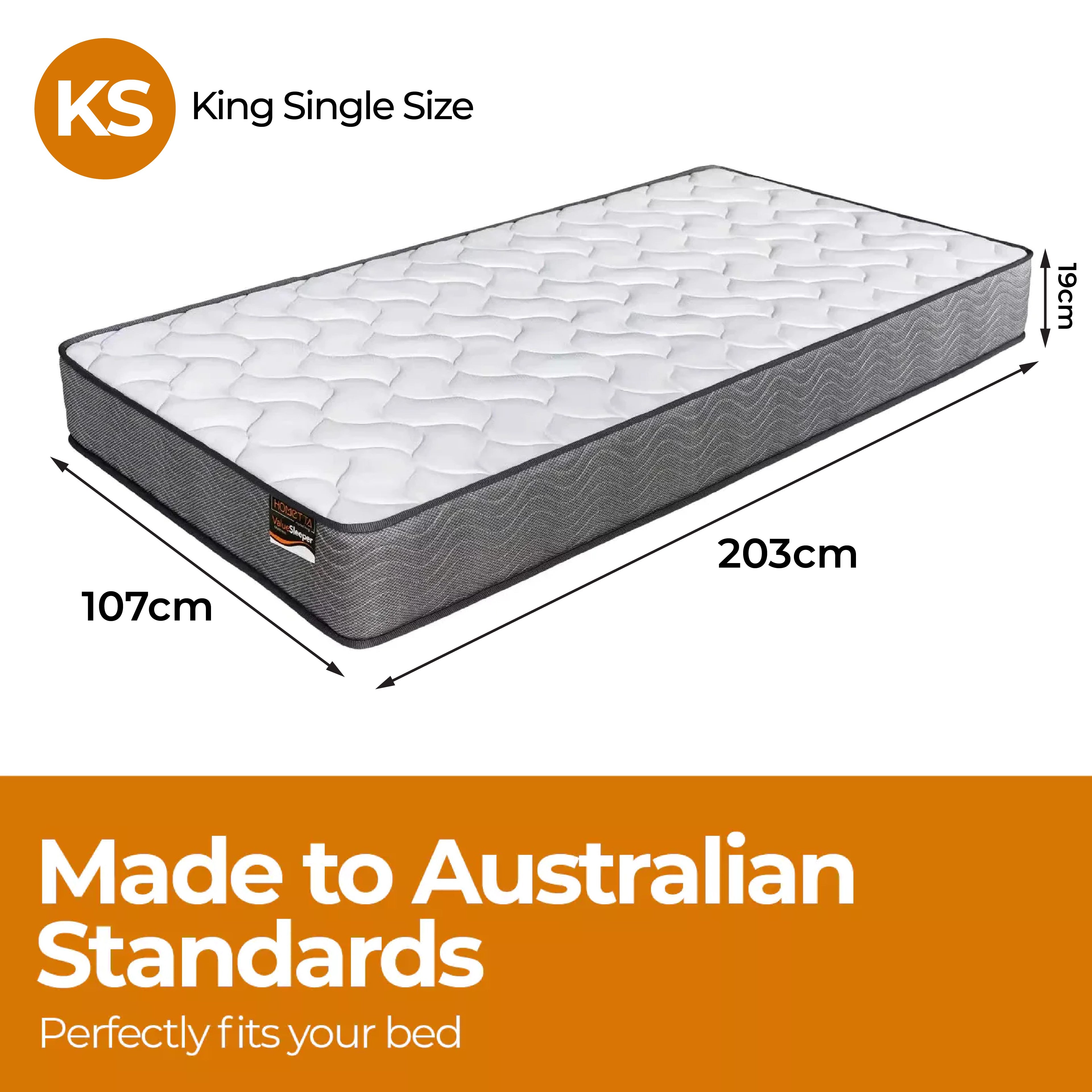 ValueSleeper 3-Zone Orthopaedic Pocket Spring King Single Mattress - SILBERSHELL