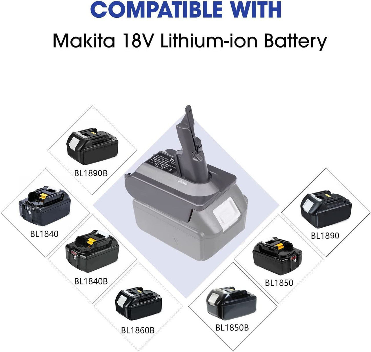 Makita 18V To Dyson V7 & V8  Battery Converter / Adapter - SILBERSHELL