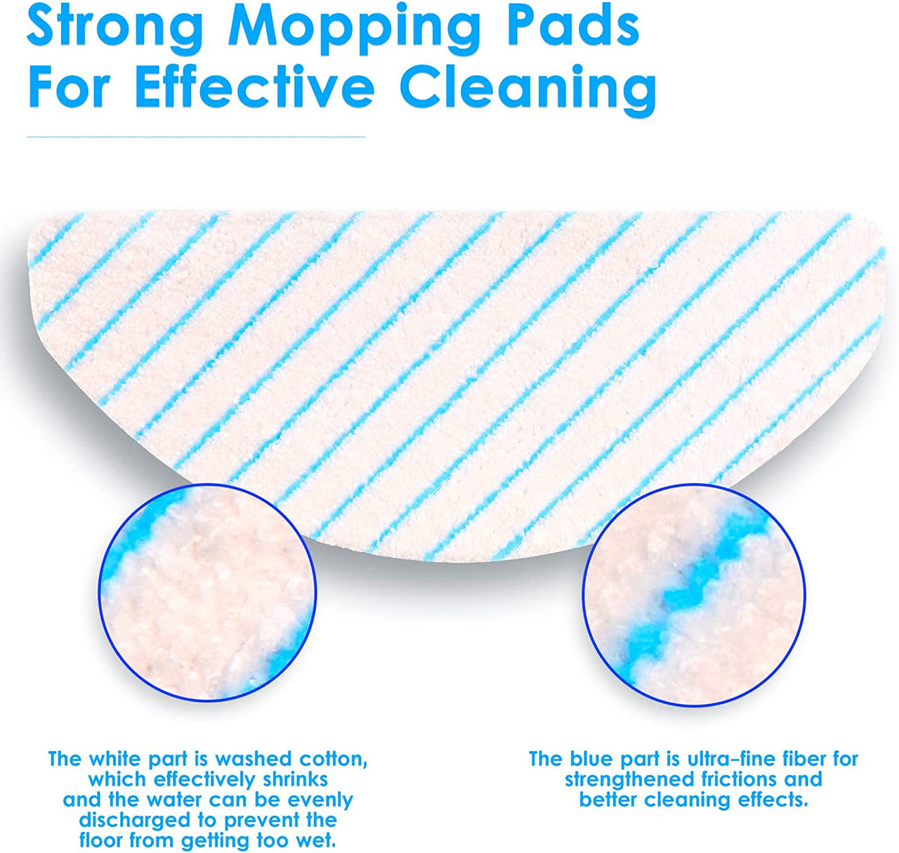 10 X Mopping pads for Ecovacs Deebot T9/T9+/N8 PRO/N8 PRO+/N8/N8+/NEO/T8/T8+/T8 AIVI/X1 PLUS/T10 PLUS - SILBERSHELL