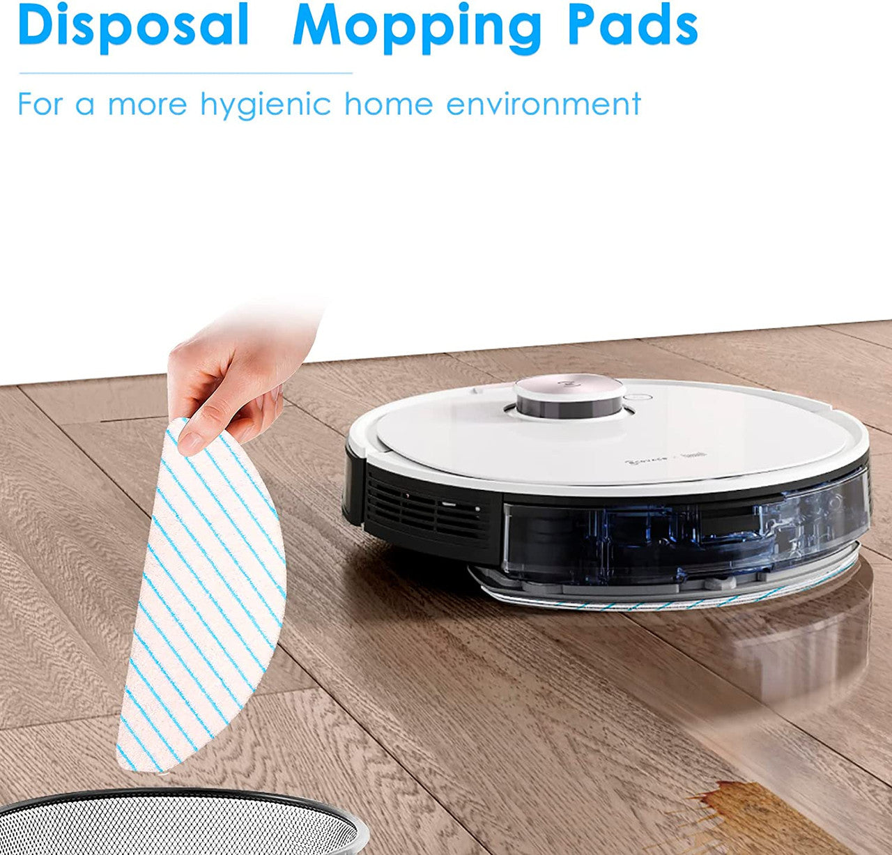 10 X Mopping pads for Ecovacs Deebot T9/T9+/N8 PRO/N8 PRO+/N8/N8+/NEO/T8/T8+/T8 AIVI/X1 PLUS/T10 PLUS - SILBERSHELL