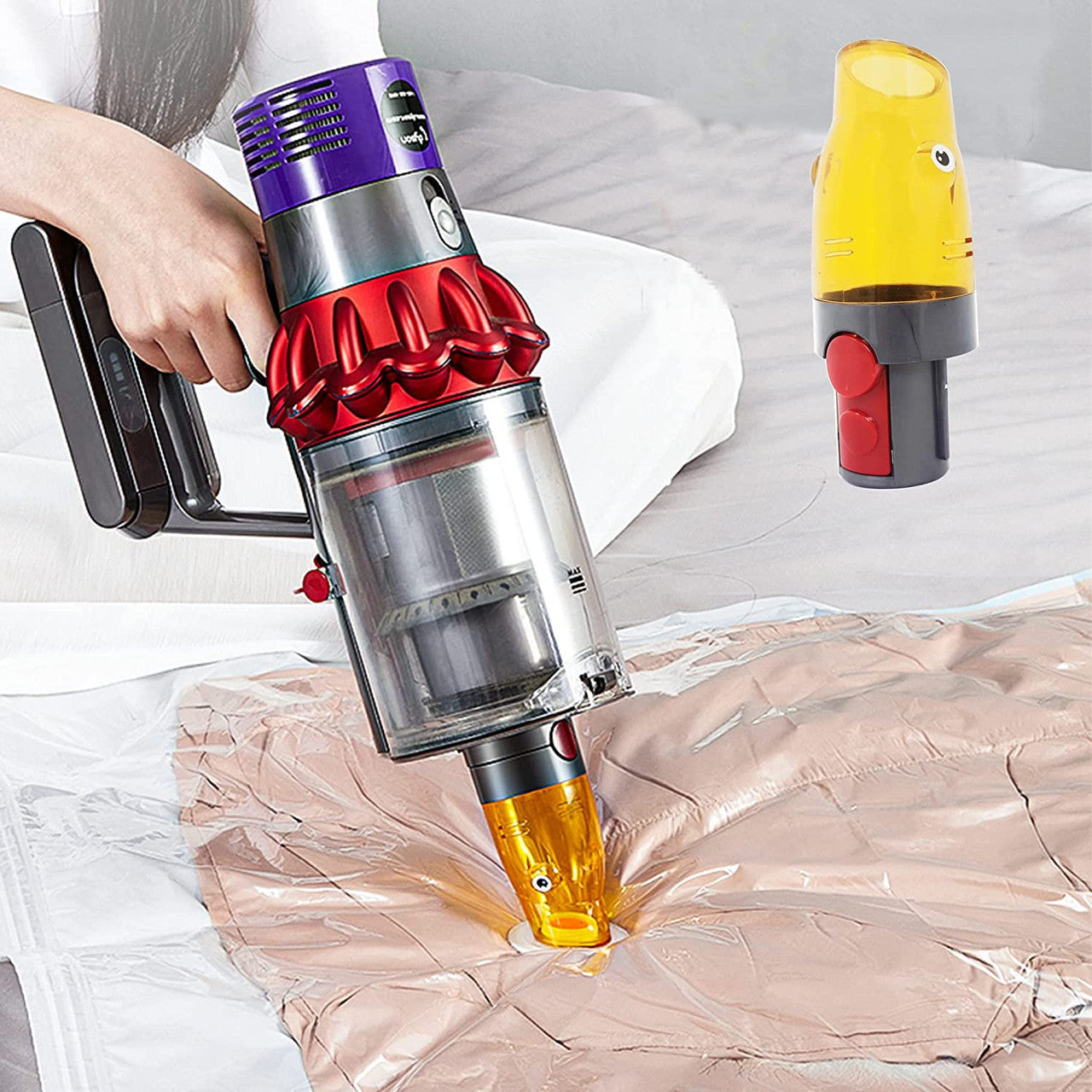 Air Sealing Dyson Adaptor for Vacuum Seal, Space Saver Storage bags - SILBERSHELL