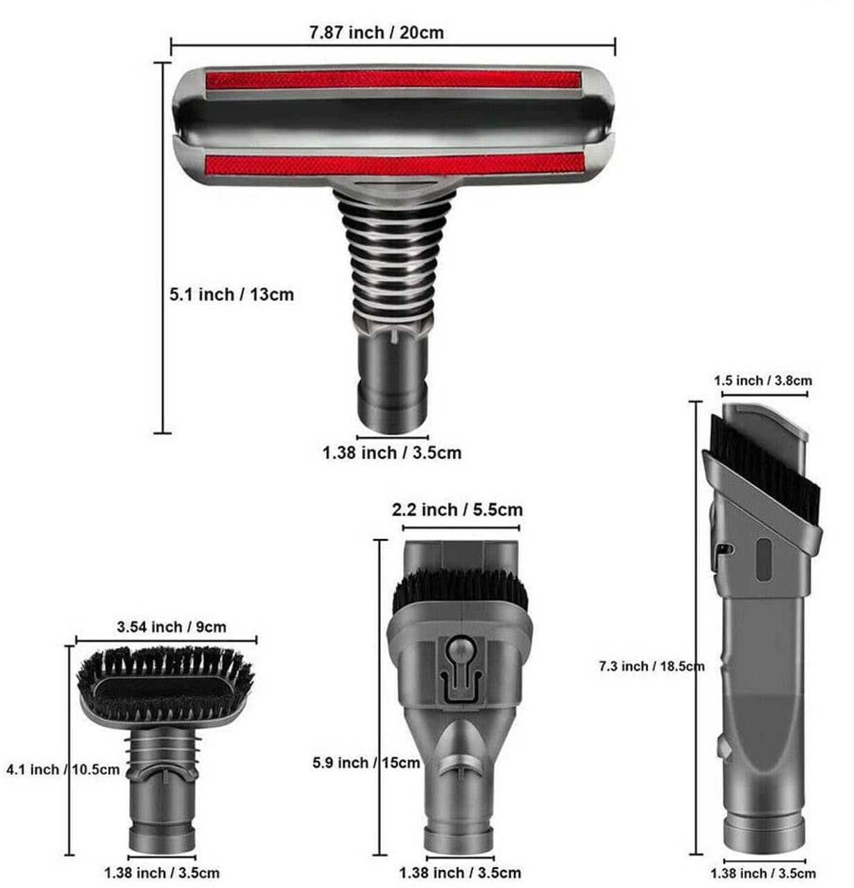 Tool kit for Dyson vacuum cleaners V6, DC29, DC37, DC39, DC54 & More - SILBERSHELL