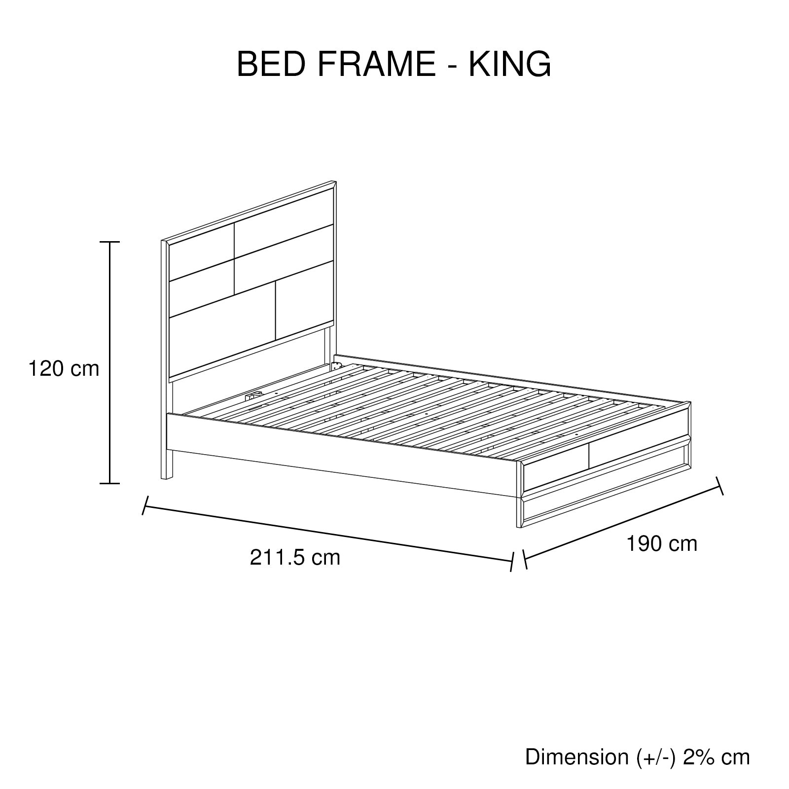 4 Pieces Bedroom Suite made in Solid Wood Acacia Veneered King Size Oak Colour Bed, Bedside Table & Dresser - SILBERSHELL