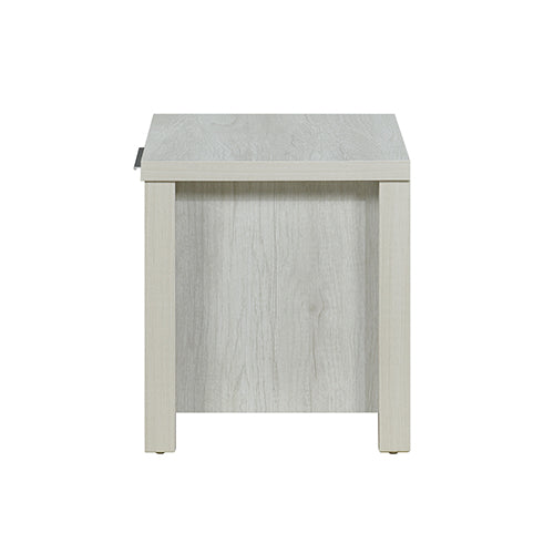 Bedside Table 2 drawers Storage Table Night Stand MDF in White Ash - SILBERSHELL