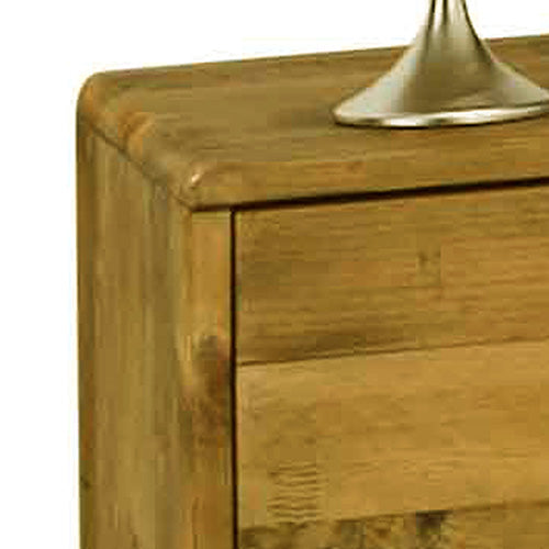 Bedside Table 2 drawers Night Stand Solid Wood Storage Light Brown Colour - SILBERSHELL