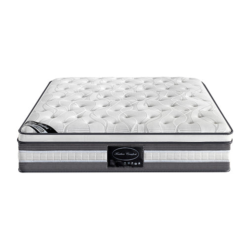 Mattress Euro Top Single Size Pocket Spring Coil with Knitted Fabric Medium Firm 34cm Thick - SILBERSHELL