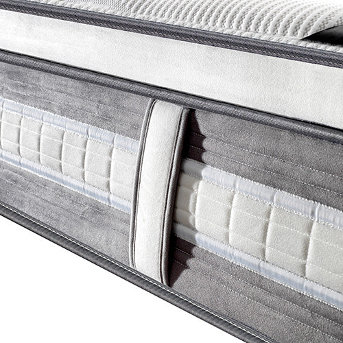 Mattress Euro Top Single Size Pocket Spring Coil with Knitted Fabric Medium Firm 34cm Thick - SILBERSHELL