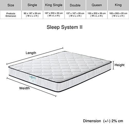 King Size Mattress in 6 turn Pocket Coil Spring and Foam Best value - SILBERSHELL