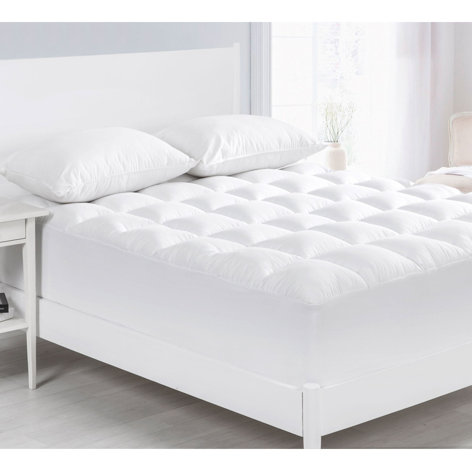 Cloudland 1000GSM Memory Resistant Microball Fill Mattress Topper Double - SILBERSHELL