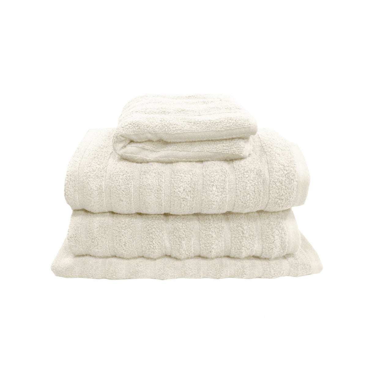 J Elliot Home Set of 4 George Collective Cotton Bath Towel Set Snow - SILBERSHELL