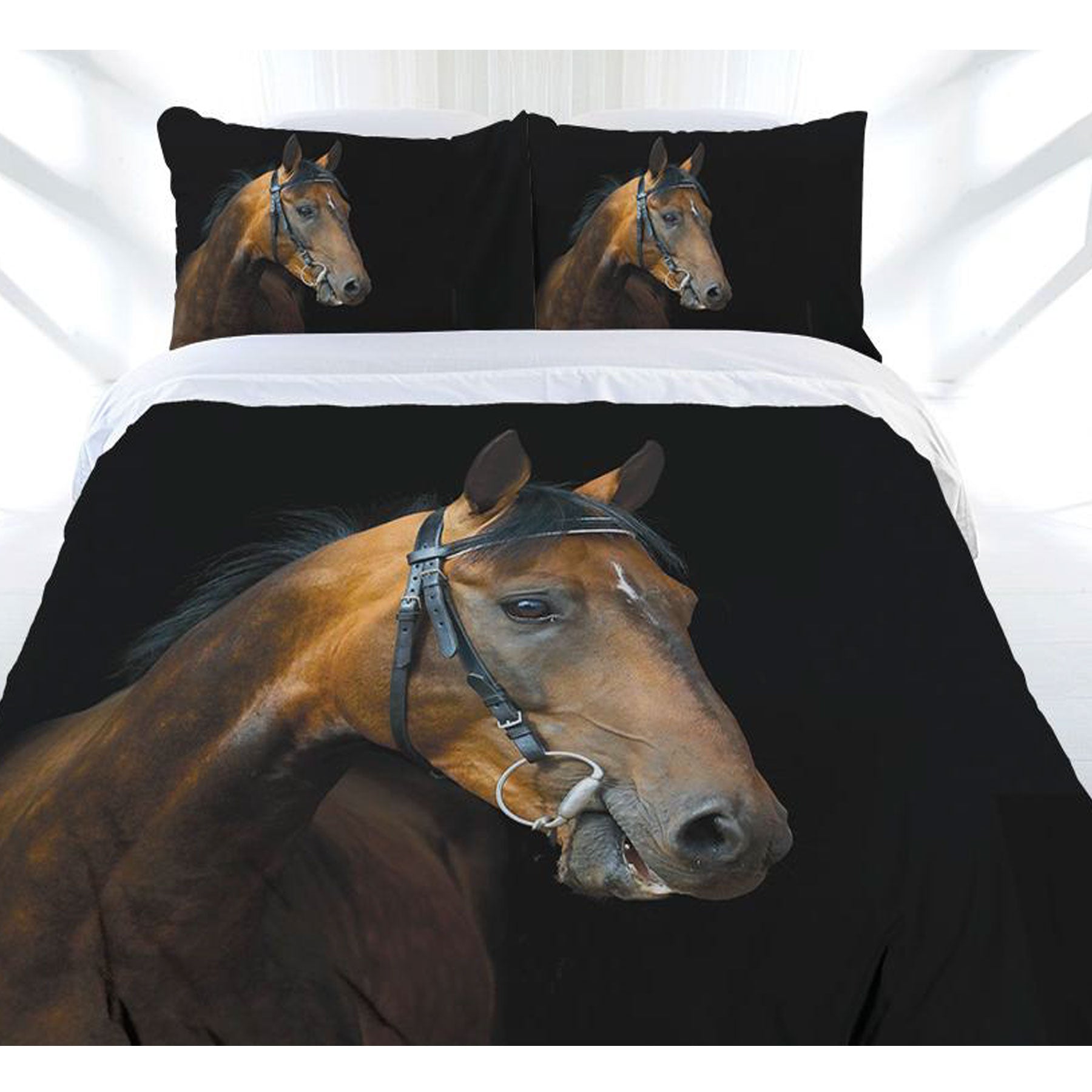 Just Home Dark Rider Quilt Cover Set Single - SILBERSHELL