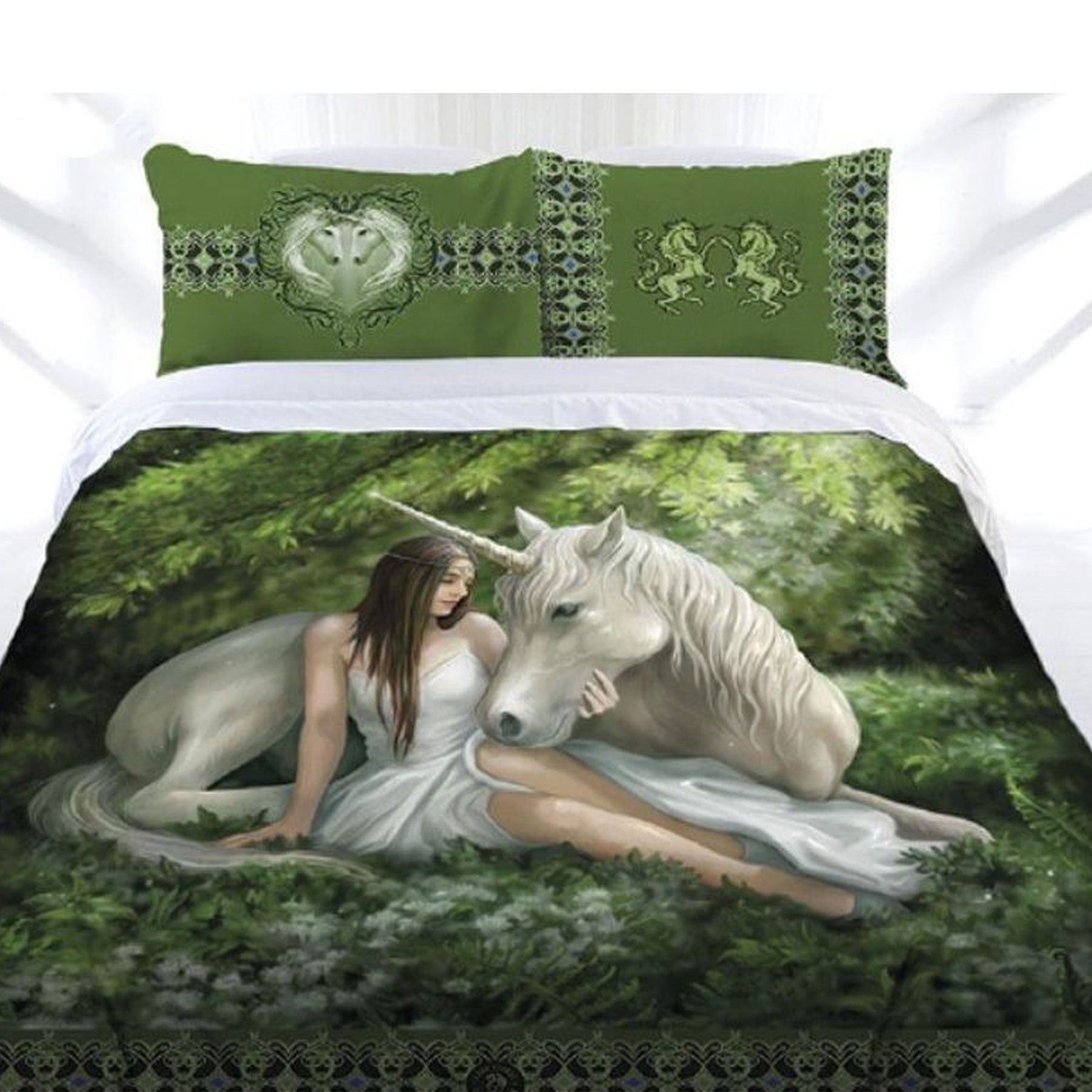 Anne Stokes Pure Heart Quilt Cover Set Single - SILBERSHELL