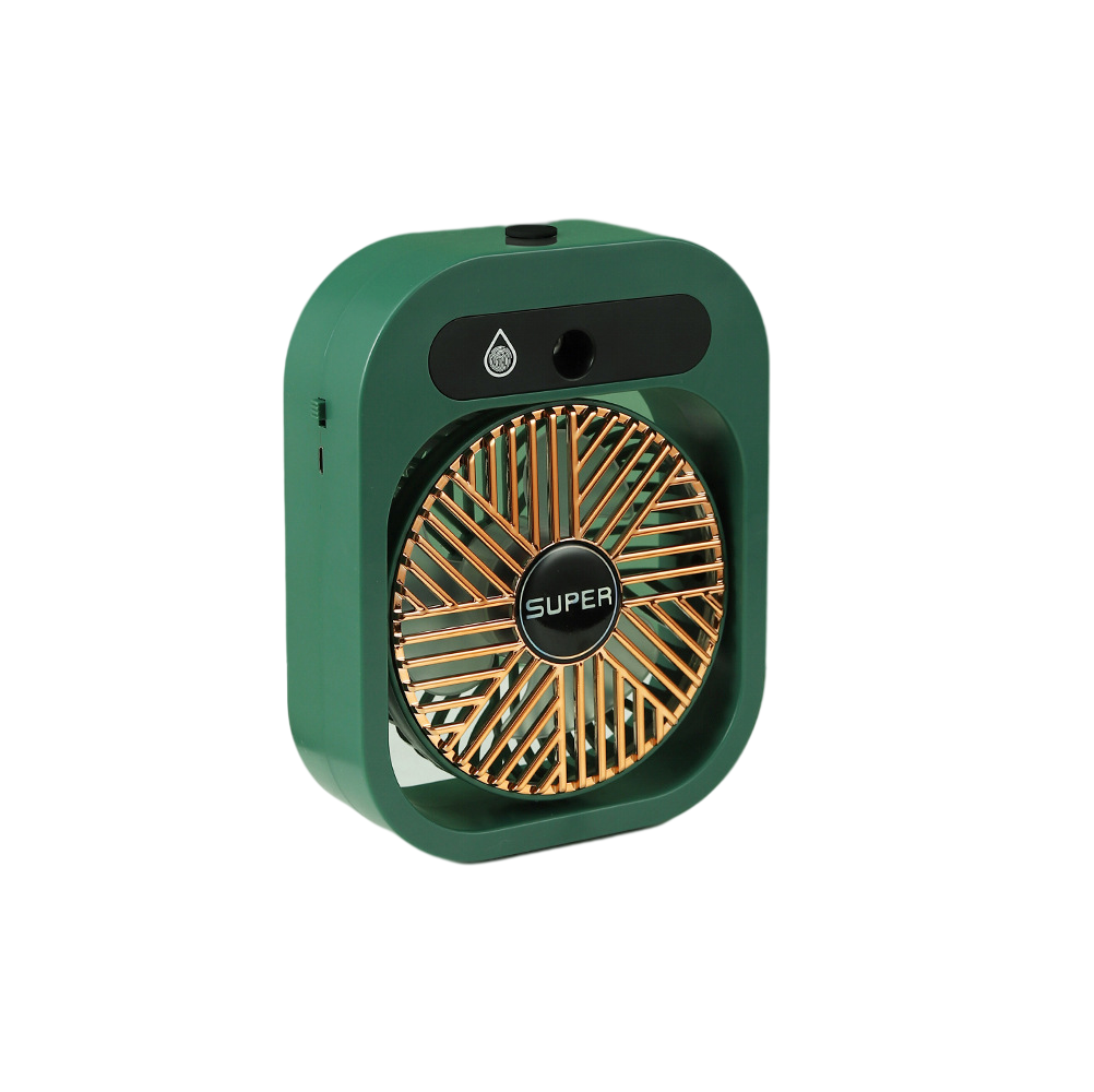 JY Ice Fog USB Air Conditioning Mist Humidfier Mini Fan - Green - SILBERSHELL