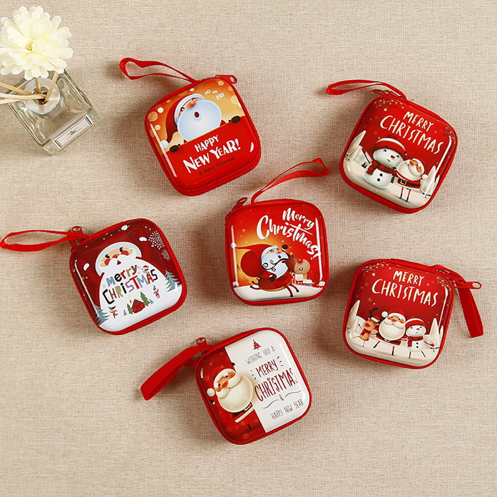 6 Pcs Set Small Gift Cute Cartoon Bags Packaging Box Christmas Coin Purse - SILBERSHELL