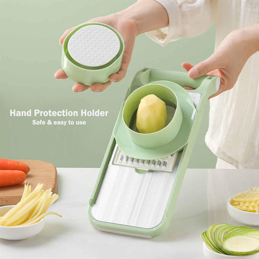 Vegetable Stainless Steel Chopper Multifunctional Food Slicer with Container Crusher Food Processor Pro Onion Grater Carrot Cutter - SILBERSHELL