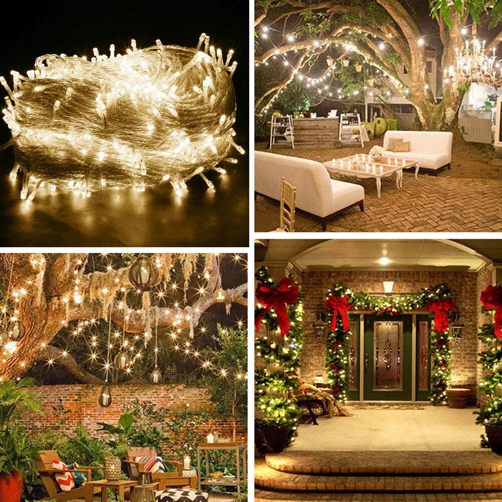 Solar Fairy String Led Lights 12M-32M Outdoor Garden Christmas Party Decor(12M100Led) - SILBERSHELL
