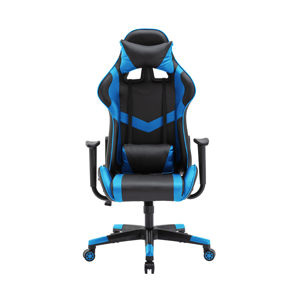 Mason Taylor 909 Gaming Office Chair Home Computer Chairs Racing PVC Leather Seat - Blue - SILBERSHELL