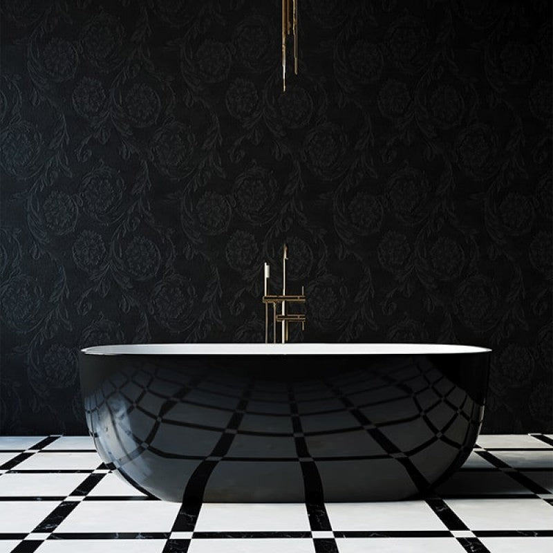 Sapphire Black Acrylic Freestanding Bath - SILBERSHELL