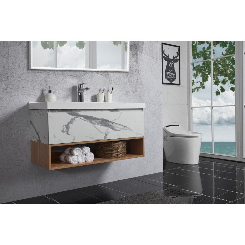 Zero wall hung bathroom vanity - SILBERSHELL