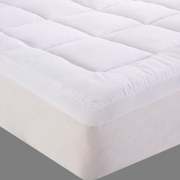 bamboo cotton fitted mattress topper double - SILBERSHELL