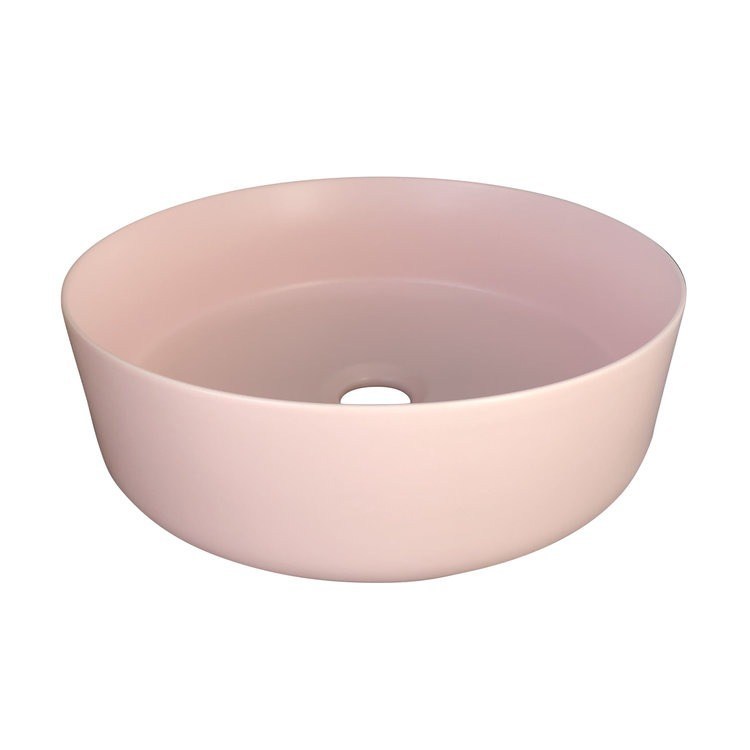 2020 Matte Pink Round 360 mm Dia top counter basin porcelain sink - SILBERSHELL