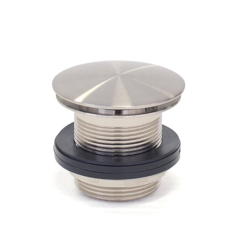 2021 new brushed Nickel Brushed stainless steel Pop Up Waste Plug 40 mm NO Overflow - SILBERSHELL