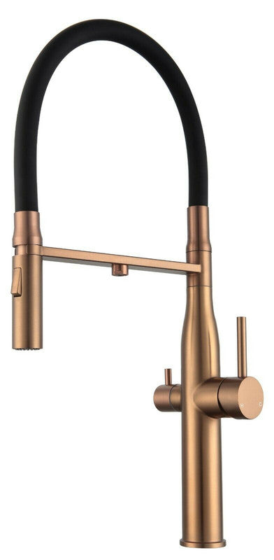 2024 WELS Kitchen Mixer brushed Copper Pull Out Spray 3 way filter Faucet s/s 304 Tap - SILBERSHELL